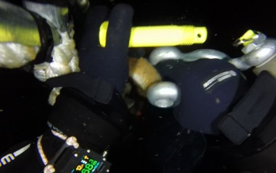 Montare senzor balize cu nava Mare Nigrum in Marea Neagra realizata de Nemo Pro Diving